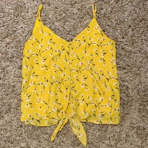 NWOT Sienna Sky yellow floral tank sz XS